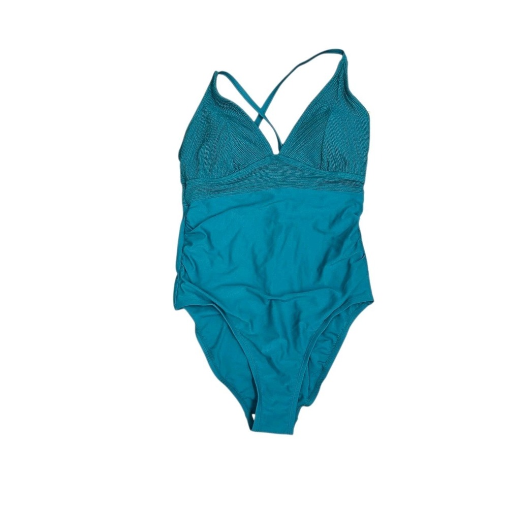 New Kona Sol Women's  One Piece Swimsuit - High Coverage Teal Size L